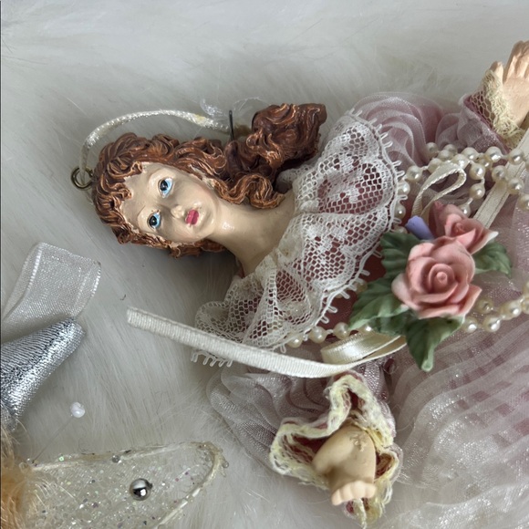 Elegant Angel Ornaments Set - Gold, Pink, White Christmas - Picture 5 of 5